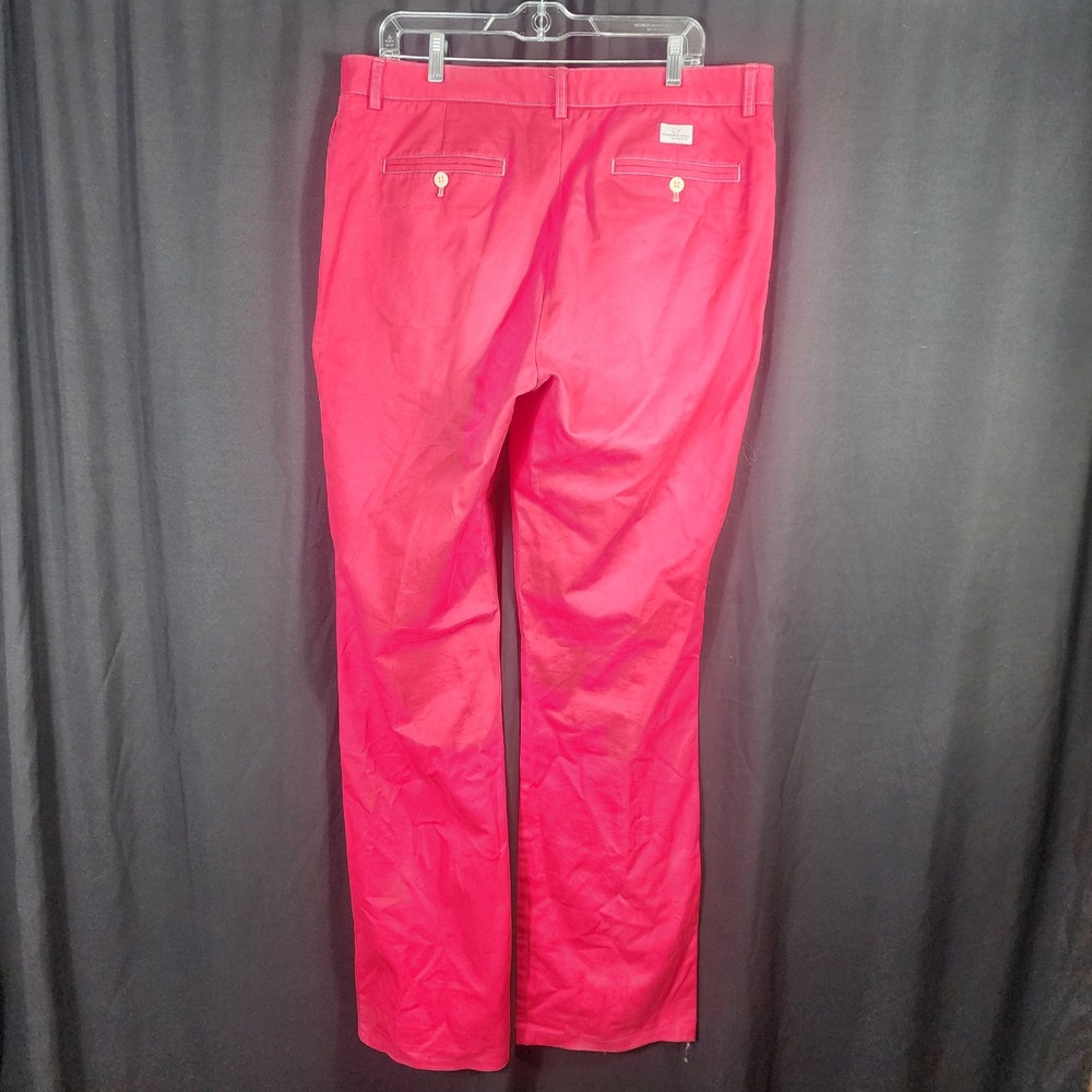 Vineyard Vines Mens Club Pant Pink Cotton Twill Straight Leg Chino 36x34 golfing - Picture 4 of 10
